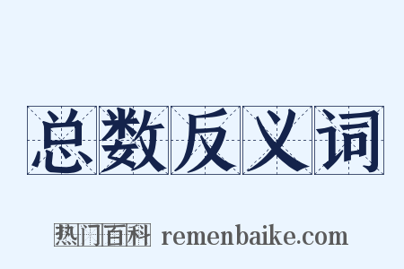 总数反义词是什么意思的图片